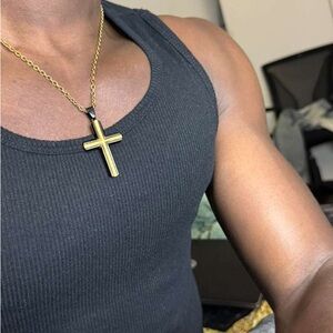 Classic Black Men's Ribbed Tank Top